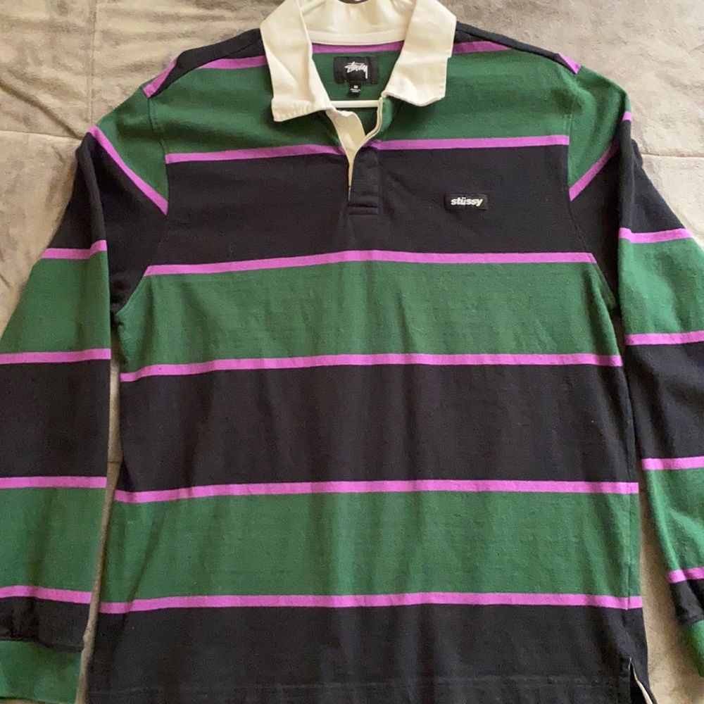 STUSSY Blake Rugby Shirt Size M